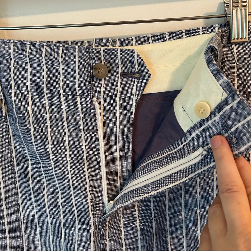 J. Crew Blue & White Striped Pencil Skirt - Picture 7 of 12